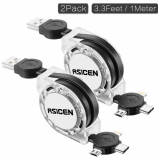 ASICEN 2 Pack 3 in 1 Retractable Cable _androind _ iOS_ 